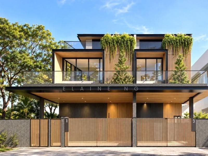 BRAND NEW SEMI-D $3,7XX PSF | LAND 3748 SQFT | BUILD UP 9055 SQFT | 1KM HENRY PARK | WALK TO MRT, Kebaya Greenleaf Rise Tanglin Holland Bukit Timah Mount Sinai Grove Maryland Jelita Tenang Moonbeam Ming Teck Haji Alias Namly Coronation Lim Tai See Allamanda Ampang Siantan Hua Guan Cypress Fir Sian Tuan Lantana Lotus Maple Cherry Pine Henry Park, Tanglin / Holland / Bukit Timah, 5 Bedrooms, 9,055 sqft, Semi-Detached House For Sale, by ELAINE NG, 500285848 - Exterior - PropertyGuru.com.sg