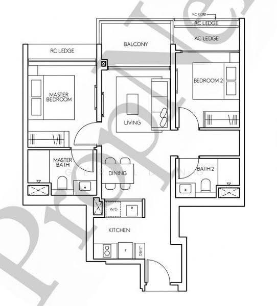 AMO Residence, 21 Ang Mo Kio Rise, Ang Mo Kio / Bishan / Thomson, 2 Bedrooms, 743 sqft, Condominium For Sale, by Gerald Ng, 500285901 - PropertyGuru.com.sg