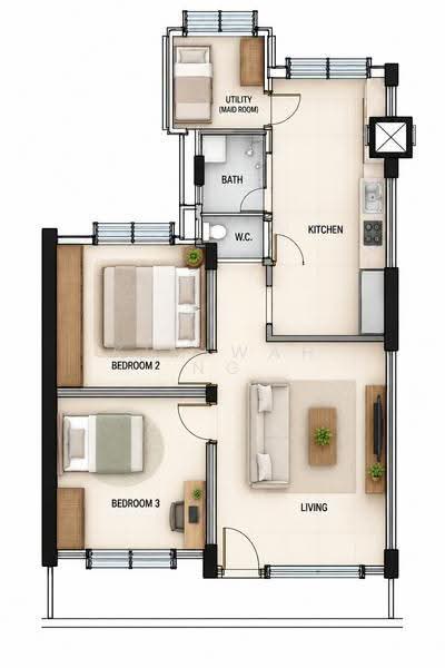 1 Beach Road, 1 Beach Road, Beach Road / Bugis / Rochor, 2 Bedrooms, 732 sqft, HDB Flat For Sale, by Kim Wah Ng, 500286080 - PropertyGuru.com.sg