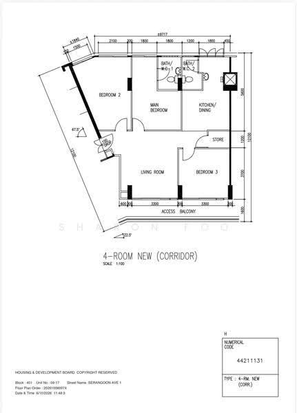 401 Serangoon Avenue 1, 401 Serangoon Avenue 1, Hougang / Punggol / Sengkang, 3 Bedrooms, 1,023 sqft, HDB Flat For Sale, by Sharon Foo, 500286147 - PropertyGuru.com.sg