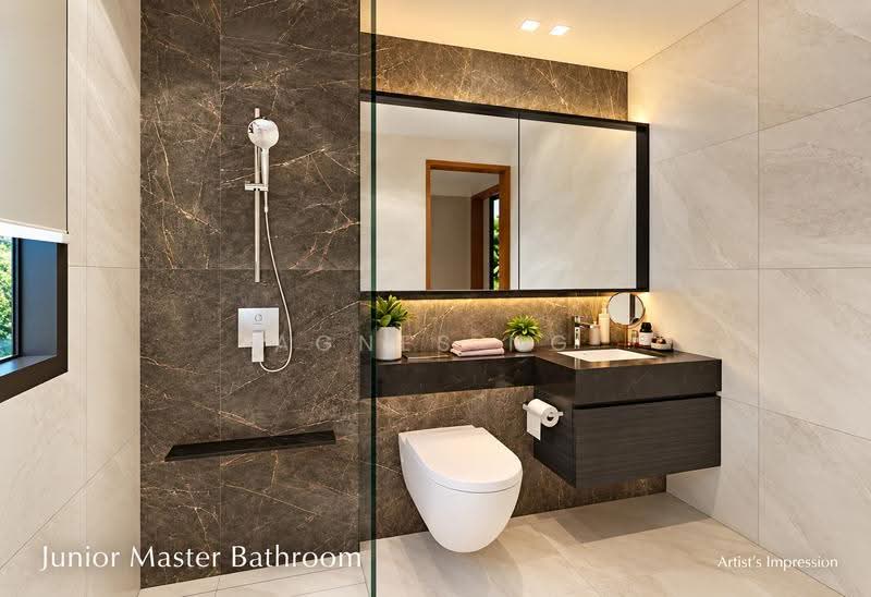**LANDED7772** BRAND NEW SEMI-DETACHED AT TERRACE PRICE!, Changi Airport / Changi Village, 5 Bedrooms, 4,166 sqft, Semi-Detached House For Sale, by Agnes Ng, 500286186 - Bathroom - PropertyGuru.com.sg