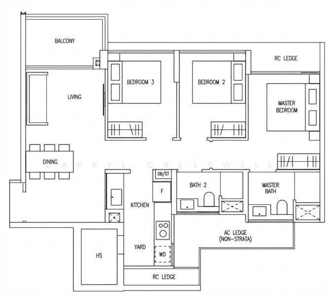 Bukit Timah, Tanglin / Holland / Bukit Timah, 3 Bedrooms, 872 sqft, Condominium For Sale, by Darryl Cresswell, 500286207 - PropertyGuru.com.sg