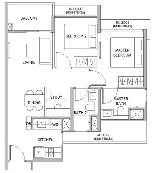 Bukit Timah, Tanglin / Holland / Bukit Timah, 2 Bedrooms, 667 sqft, Condominium For Sale, by Darryl Cresswell, 500286209 - PropertyGuru.com.sg