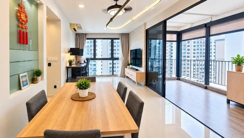 Lush Acres, Sengkang West Way/Fernvale, Seletar / Yio Chu Kang, 3 Bedrooms, 1,055 sqft, Executive Condominium For Sale, by Charles Zhuang, 500286333 - Dining Room - PropertyGuru.com.sg