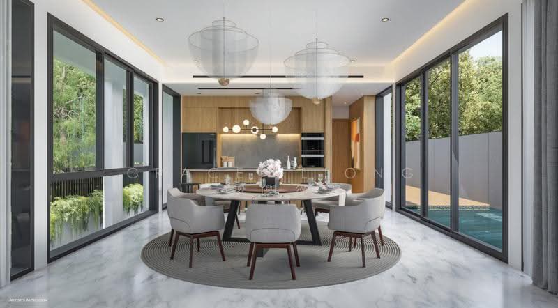 Brand New Bungalow Near Holland Road, Coronation Road, Gilstead Road, Grove Drive, Jervois Lane, Jervois Road, Mount Rosie Road, Mount Sinai Road, Namly Avenue, Namly Crescent, Robin Close, Tanglin / Holland / Bukit Timah, 6 Bedrooms, 12,240 sqft, Detached House For Sale, by Grace LIONG 梁礜從, 500286353 - Dining Room - PropertyGuru.com.sg