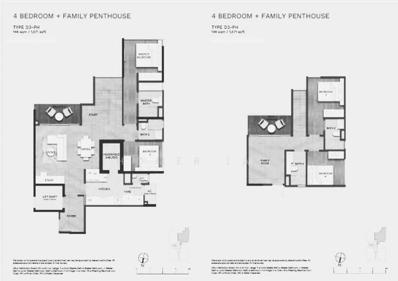 4‑Bedroom Dual‑Key +Family Penthouse @ D15, Joo Chiat Terrace, East Coast / Marine Parade, 4 Bedrooms, 1,571 sqft, Apartment For Sale, by Homer Lau, 500286469 - PropertyGuru.com.sg