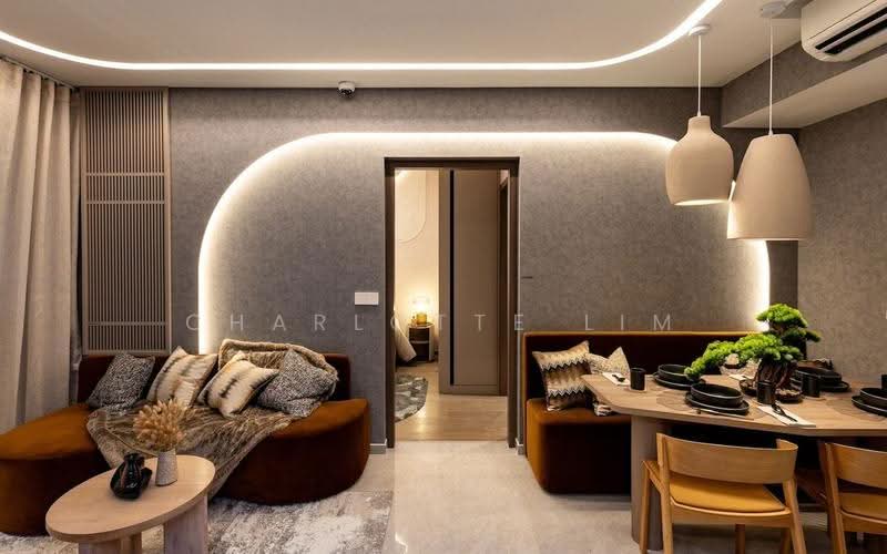 Hillock Green, 22-28 Lentor Central, Mandai / Upper Thomson, 2 Bedrooms, 775 sqft, Condominium For Rent, by Charlotte Lim, 500286556 - Living Room - PropertyGuru.com.sg