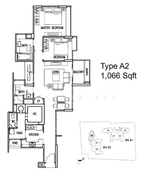 Mera Springs, 83 Carlisle Road, Farrer Park / Serangoon Rd, 2 Bedrooms, 1,066 sqft, Condominium For Sale, by Mok Sze Sze, 500286612 - PropertyGuru.com.sg