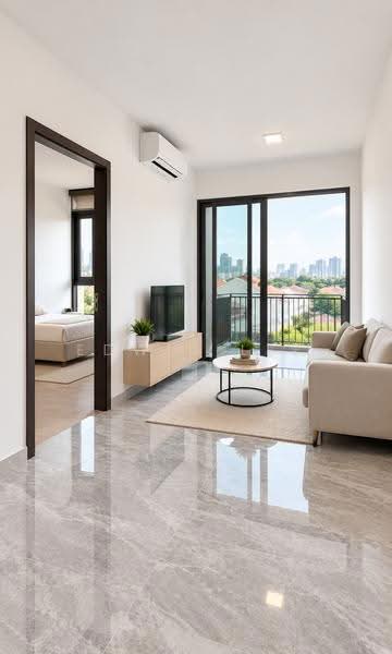 Freehold Brand New just TOP, 1km to Geylang Methodist School (Primary), Eunos / Geylang / Paya Lebar, 2 Bedrooms, 797 sqft, Condominium For Sale, by Edwin Lee, 500286694 - Living Room - PropertyGuru.com.sg