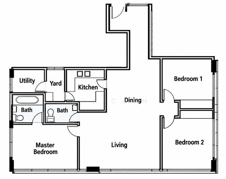 Geylang Heritage, 34 Lorong 34 Geylang, Eunos / Geylang / Paya Lebar, 3 Bedrooms, 1,227 sqft, Condominium For Rent, by Zac Chen, 500286748 - PropertyGuru.com.sg