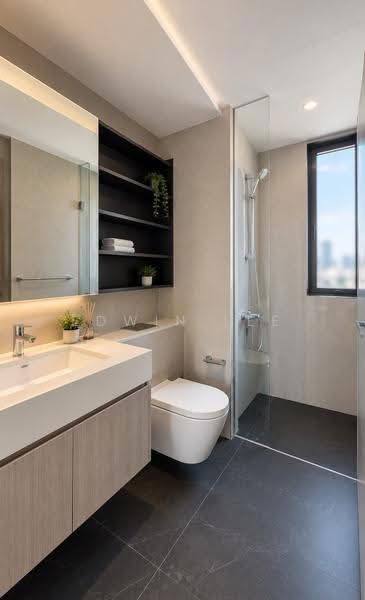 Freehold Brand New just TOP, 1km to Geylang Methodist School (Primary), Eunos / Geylang / Paya Lebar, 3 Bedrooms, 1,130 sqft, Condominium For Sale, by Edwin Lee, 500286794 - Bathroom - PropertyGuru.com.sg