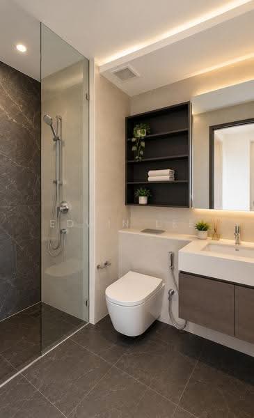 Freehold Brand New just TOP, 1km to Geylang Methodist School (Primary), Eunos / Geylang / Paya Lebar, 3 Bedrooms, 1,130 sqft, Condominium For Sale, by Edwin Lee, 500286794 - Bathroom - PropertyGuru.com.sg