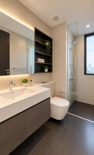 Freehold Brand New just TOP, 1km to Geylang Methodist School (Primary), Eunos / Geylang / Paya Lebar, 3 Bedrooms, 1,130 sqft, Condominium For Sale, by Edwin Lee, 500286794 - Bathroom - PropertyGuru.com.sg