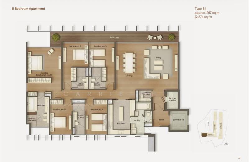 Hilltops, 99 Cairnhill Circle, Orchard / River Valley, 5 Bedrooms, 2,874 sqft, Condominium For Sale, by Carrie Chin, 500286871 - PropertyGuru.com.sg