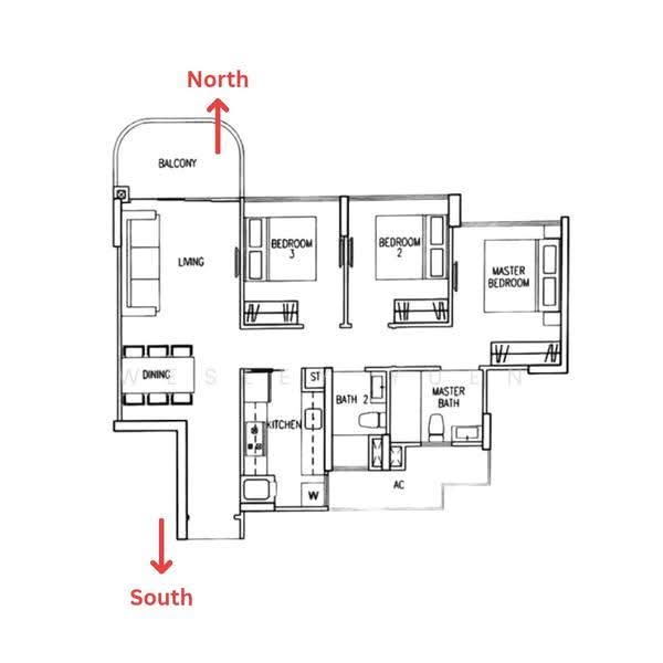 Riversound Residence, 3 Sengkang East Avenue, Hougang / Punggol / Sengkang, 3 Bedrooms, 904 sqft, Condominium For Sale, by Wesley Yuen, 500287085 - PropertyGuru.com.sg