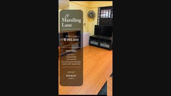 19 Marsiling Lane, 19 Marsiling Lane, Admiralty / Woodlands, 2 Bedrooms, 646 sqft, HDB Flat For Sale, by Nazriff ., 500287166 - PropertyGuru.com.sg