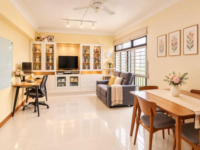 462 Clementi Avenue 3, 462 Clementi Avenue 3, Buona Vista / West Coast / Clementi New Town, 3 Bedrooms, 969 sqft, HDB Flat For Sale, by Tracy Lai, 500287195 - Living Room - PropertyGuru.com.sg