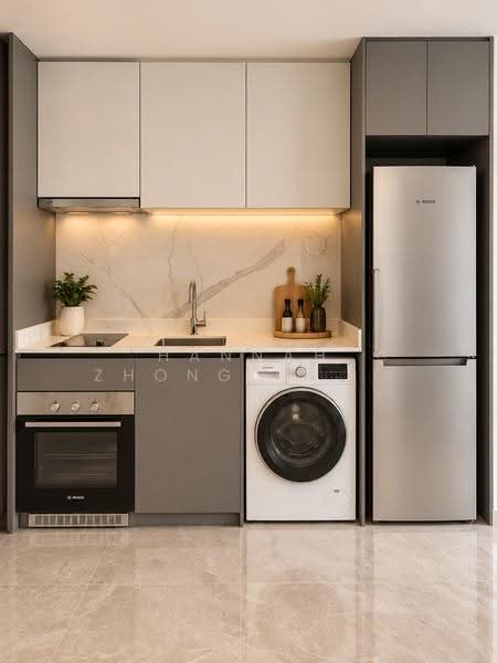 Affinity At Serangoon, Hougang / Punggol / Sengkang, 1 Bedroom, 538 sqft, Condominium For Sale, by Hannah Zhong Hanmei, 500287242 - Kitchen - PropertyGuru.com.sg