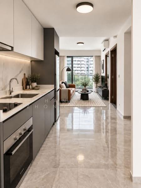 Affinity At Serangoon, Hougang / Punggol / Sengkang, 1 Bedroom, 538 sqft, Condominium For Sale, by Hannah Zhong Hanmei, 500287242 - Kitchen - PropertyGuru.com.sg