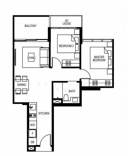 The Gazania, 5 How Sun Drive, Hougang / Punggol / Sengkang, 2 Bedrooms, 678 sqft, Condominium For Sale, by Kenneth Yeoh, 500287391 - PropertyGuru.com.sg