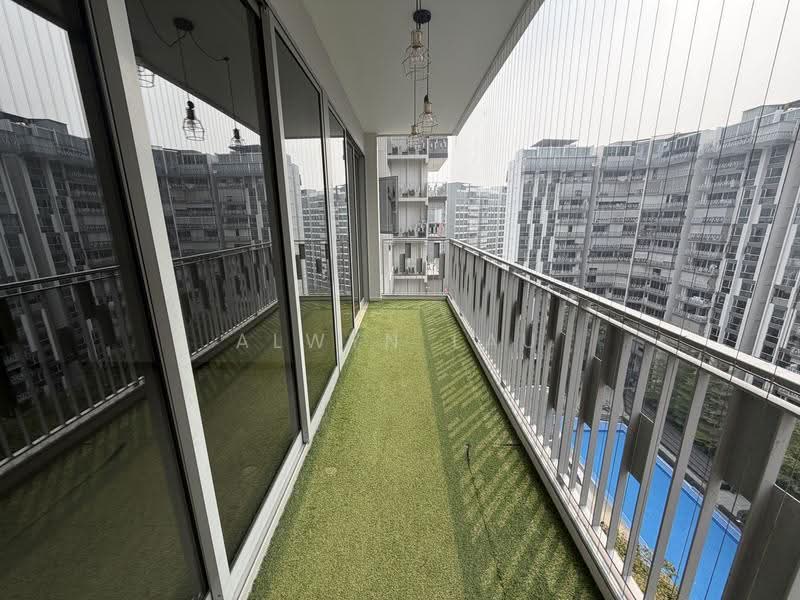 FLO Residence, Punggol Field Walk, Hougang / Punggol / Sengkang, 3 Bedrooms, 969 sqft, Condominium For Rent, by Alwyn Lau, 500287644 - Balcony - PropertyGuru.com.sg