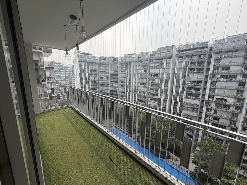 FLO Residence, Punggol Field Walk, Hougang / Punggol / Sengkang, 3 Bedrooms, 969 sqft, Condominium For Rent, by Alwyn Lau, 500287644 - Balcony - PropertyGuru.com.sg