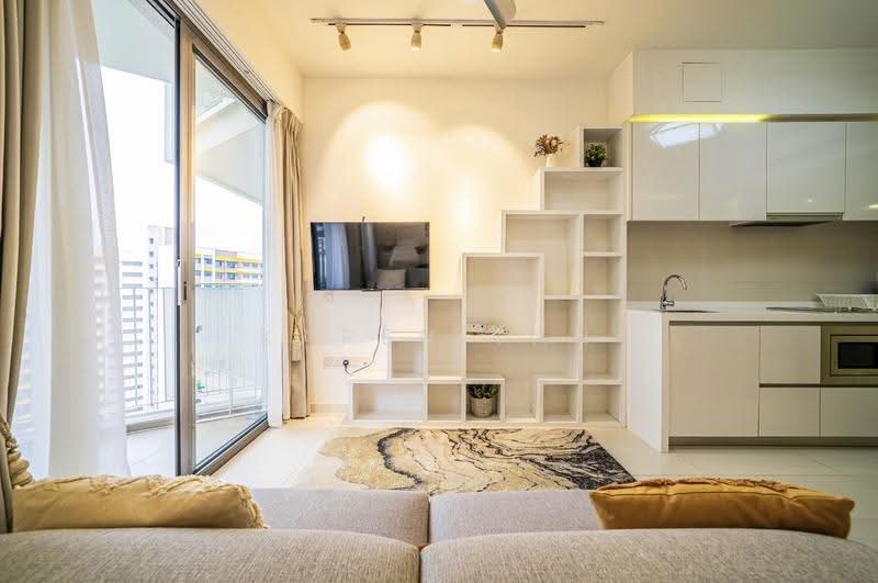Sky Habitat, 9 Bishan Street 15, Ang Mo Kio / Bishan / Thomson, 2 Bedrooms, 711 sqft, Condominium For Rent, by Karen Tan, 500287719 - Living Room - PropertyGuru.com.sg