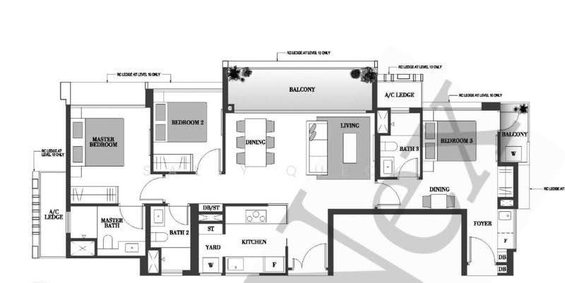 Botanique at Bartley, 239 Upper Paya Lebar Road, Hougang / Punggol / Sengkang, 3 Bedrooms, 1,130 sqft, Condominium For Sale, by Sally Queck, 500287764 - Master Bedroom - PropertyGuru.com.sg