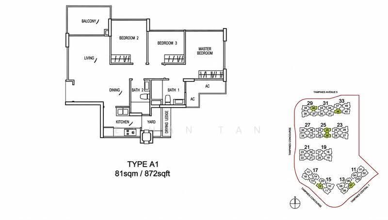 The Tampines Trilliant, 33 Tampines Central 7, Pasir Ris / Tampines, 3 Bedrooms, 872 sqft, Condominium For Sale, by Ethan Tan, 500287858 - PropertyGuru.com.sg