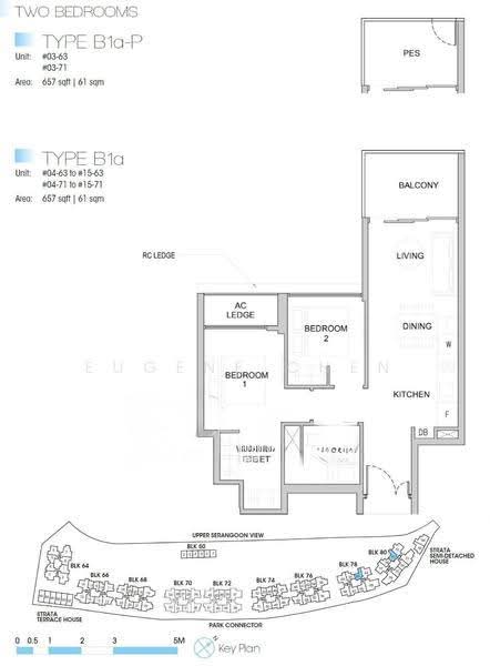 Kingsford Waterbay, 84 Upper Serangoon View, Hougang / Punggol / Sengkang, 2 Bedrooms, 657 sqft, Condominium For Sale, by Eugene Chen, 500288024 - PropertyGuru.com.sg
