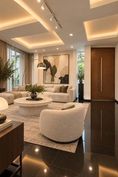 Greenwich V Vicinity Corner Terrace, Seletar / Yio Chu Kang, 6 Bedrooms, 3,586 sqft, Corner Terrace For Sale, by Darren Ong, 500288053 - Living Room - PropertyGuru.com.sg