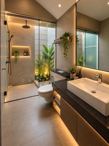 Greenwich V Vicinity Corner Terrace, Seletar / Yio Chu Kang, 6 Bedrooms, 3,586 sqft, Corner Terrace For Sale, by Darren Ong, 500288053 - Bathroom - PropertyGuru.com.sg