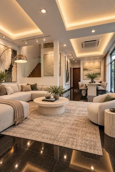 Greenwich V Vicinity Corner Terrace, Seletar / Yio Chu Kang, 6 Bedrooms, 3,586 sqft, Corner Terrace For Sale, by Darren Ong, 500288053 - Living Room - PropertyGuru.com.sg