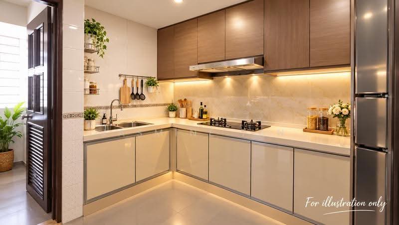 Orchid Park Condominium, 81 Yishun Street 81, Sembawang / Yishun, 3 Bedrooms, 1,250 sqft, Condominium For Sale, by Jasmine Tan, 500288267 - Kitchen - PropertyGuru.com.sg