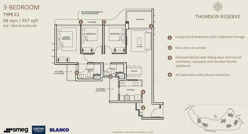 Thomson Reserve, Bright Hill Drive, Ang Mo Kio / Bishan / Thomson, 3 Bedrooms, 947 sqft, Condominium For Sale, by Vianna Tan, 500288284 - PropertyGuru.com.sg