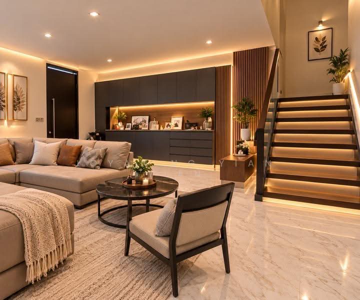 Faber Hills, Buona Vista / West Coast / Clementi New Town, 6 Bedrooms, 4,280 sqft, Terraced House For Sale, by Joyan Ng Yian Yian, 500288343 - Living Room - PropertyGuru.com.sg