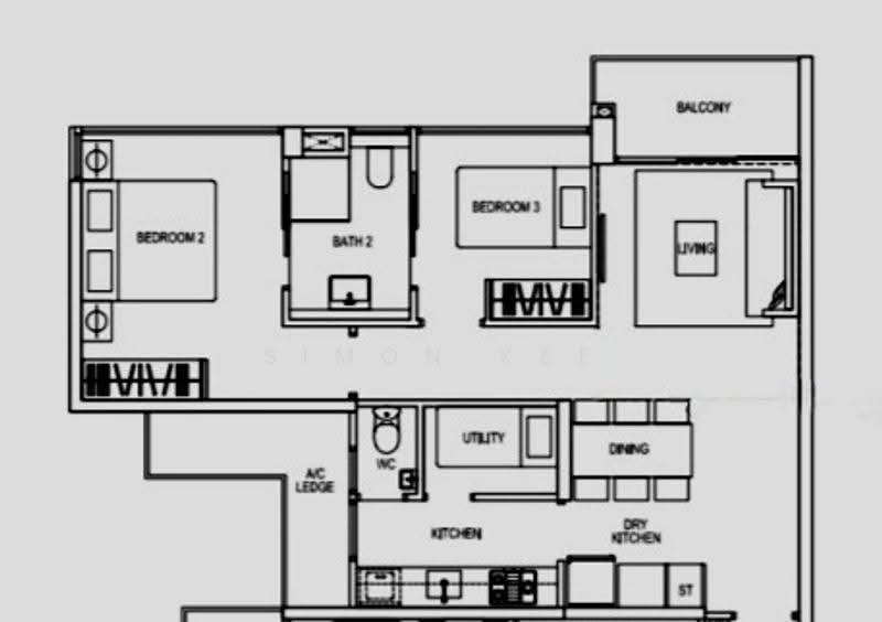 RiverTrees Residences, 21 Fernvale Close, Seletar / Yio Chu Kang, 2 Bedrooms, 850 sqft, Condominium For Rent, by Simon Kee, 500288568 - Bedroom - PropertyGuru.com.sg