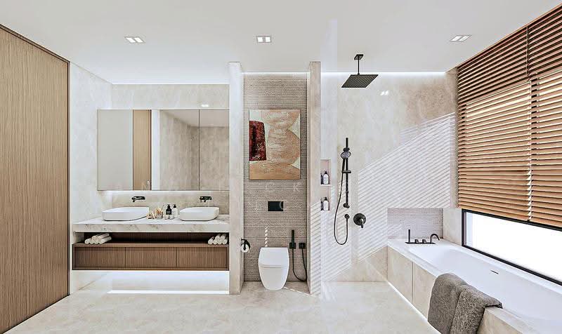 5,413 SQ FT BUILT-UP • FREEHOLD • LIFT • 5+1 ROOMS, Simei, Upper Changi Road, Bedok / Upper East Coast, 5 Bedrooms, 5,413 sqft, Terraced House For Sale, by Ang Teck Kuan (Teck), 500288970 - Bathroom - PropertyGuru.com.sg