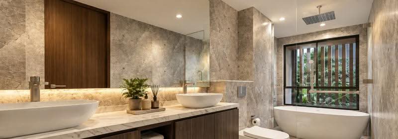 **LANDED7772@** Siglap Brand New Pair Of Semi Detached, East Coast / Marine Parade, 6 Bedrooms, 5,483 sqft, Semi-Detached House For Sale, by Geryl Lim, 500289042 - Bathroom - PropertyGuru.com.sg
