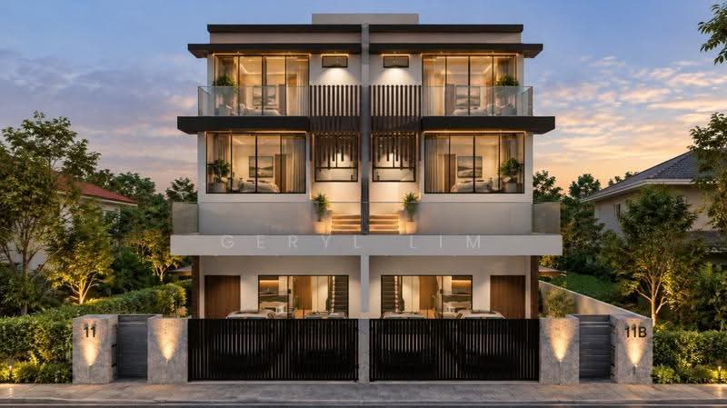 **LANDED7772@** Siglap Brand New Pair Of Semi Detached, East Coast / Marine Parade, 6 Bedrooms, 5,483 sqft, Semi-Detached House For Sale, by Geryl Lim, 500289042 - Exterior - PropertyGuru.com.sg