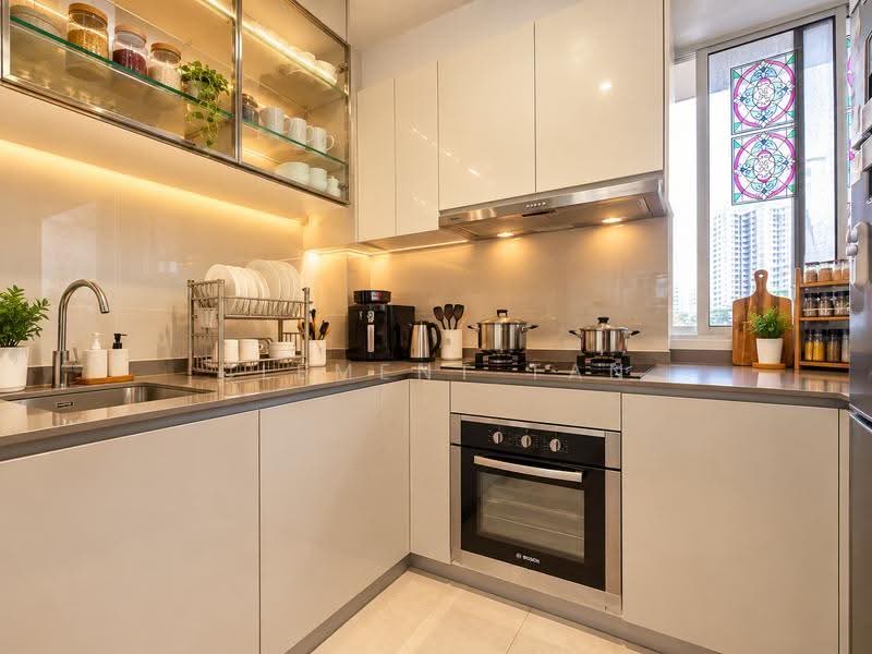 High Park Residences, 31 Fernvale Road, Seletar / Yio Chu Kang, 3 Bedrooms, 893 sqft, Condominium For Sale, by Clement Tan, 500289137 - Kitchen - PropertyGuru.com.sg
