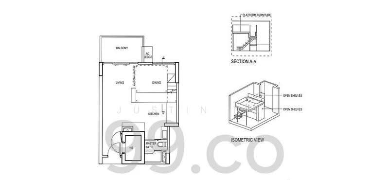 Euhabitat, 224 Jalan Eunos, Eunos / Geylang / Paya Lebar, 1 Bedroom, 527 sqft, Condominium For Sale, by Justin Ng, 500289157 - PropertyGuru.com.sg