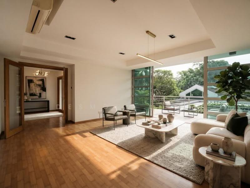 Ewart park, Jalan Ampang, Lim Tai See, Coronation, Namly, Pelangi, Greenleaf, Ewart Park, Holland, Queen Astrid, Bukit Sedap, Maryland, Ming Teck Park, Allamanda, Harum, Sampurna, Leedon, Leedon Ford, Bin Tong, Belmont, Garlick, Maple, Lantana, Lasia, Redwood, L, Tanglin / Holland / Bukit Timah, 6 Bedrooms, 10,000 sqft, Good Class Bungalow For Sale, by Desmond Liew, 500289214 - Living Room - PropertyGuru.com.sg