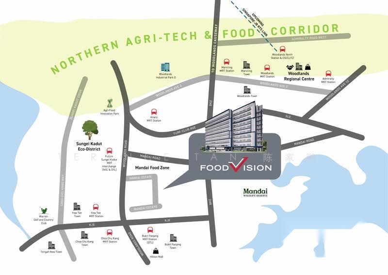 Food Vision @ Mandai, 21 Mandai Estate, Admiralty / Woodlands, 1,722 sqft, Factory / Workshop (B2) For Sale, by Terence Tan 陈家鹏, 500289352 - Exterior - CommercialGuru.com.sg