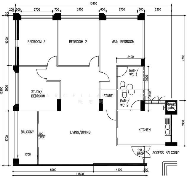 833 Hougang Central, 833 Hougang Central, Hougang / Punggol / Sengkang, 4 Bedrooms, 1,550 sqft, HDB Flat For Sale, by Marcella Yong 杨惠晴, 500289388 - PropertyGuru.com.sg