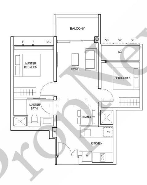 Penrose, 20 Sims Drive, Eunos / Geylang / Paya Lebar, 2 Bedrooms, 646 sqft, Condominium For Sale, by Morgans Ng Lin Ting, 500289618 - PropertyGuru.com.sg