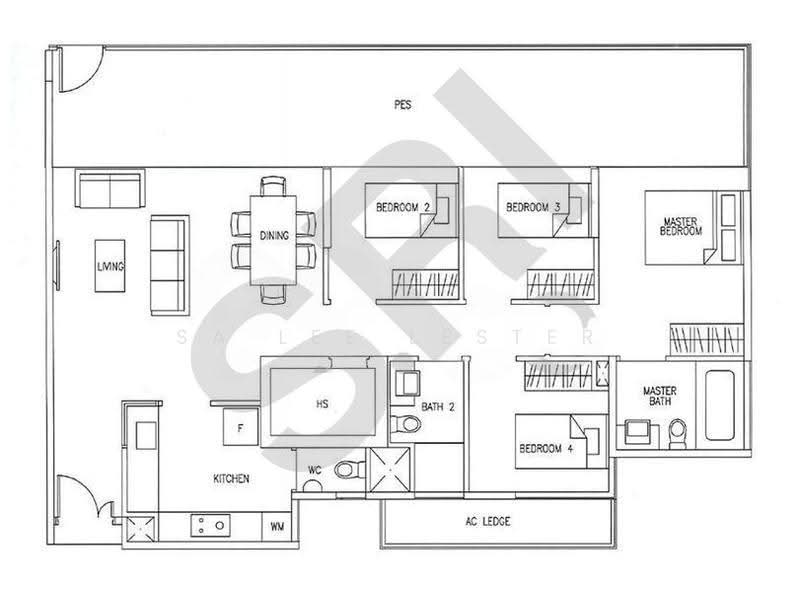 Austville Residences, 19 Sengkang East Avenue, Hougang / Punggol / Sengkang, 4 Bedrooms, 1,496 sqft, Condominium For Sale, by SA Lee Lester, 500289836 - PropertyGuru.com.sg