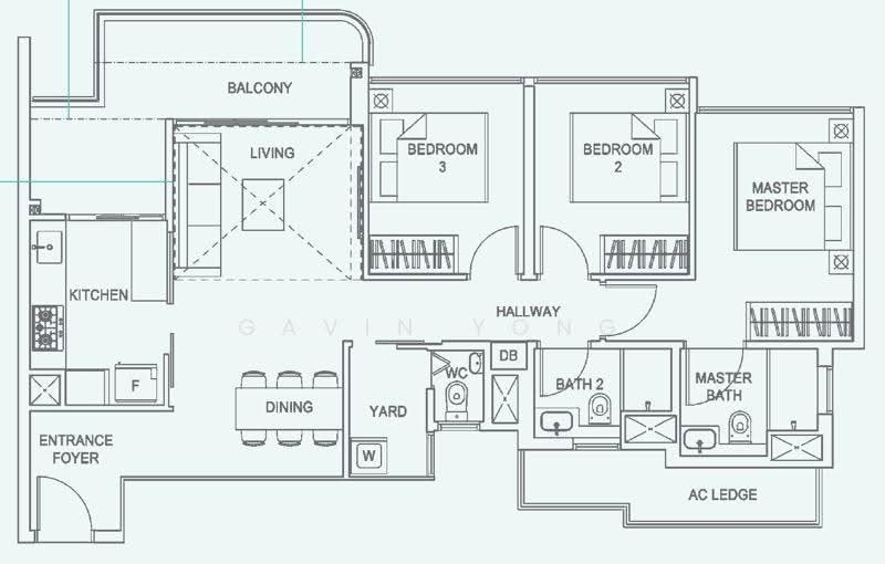 Hundred Palms Residences, 264 Yio Chu Kang Road, Hougang / Punggol / Sengkang, 3 Bedrooms, 1,055 sqft, Executive Condominium For Sale, by Gavin Yong, 500290345 - PropertyGuru.com.sg