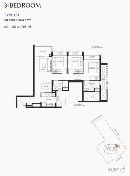 The Serra Residences, 7 Bassein Road, Newton / Novena, 3 Bedrooms, 904 sqft, Condominium For Sale, by Raye Cham, 500290406 - PropertyGuru.com.sg