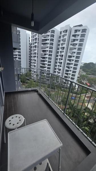 Q Bay Residences, 1 Tampines Street 86, Pasir Ris / Tampines, 1 Bedroom, 527 sqft, Condominium For Rent, by Albert New, 500291015 - Balcony - PropertyGuru.com.sg